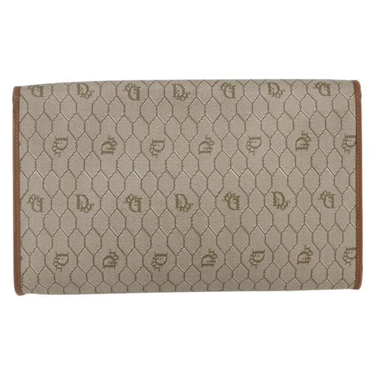 Christian Dior Vintage Honeycomb chain Canvas, BEIGE, CANVAS, Shoulder bag