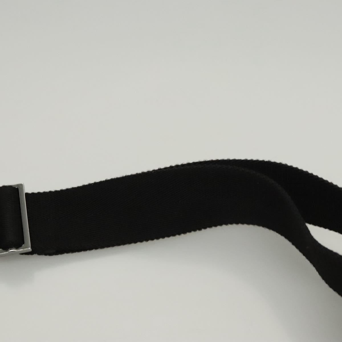 Gucci Vintage Double Belt Bag GG Canvas with Leather, BLACK, CANVAS, Shoulder bag