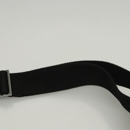 Gucci Vintage Double Belt Bag GG Canvas with Leather, BLACK, CANVAS, Shoulder bag