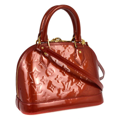 Louis Vuitton Alma Handbag Monogram Vernis, RED, PATENT_LEATHER, Handbag
