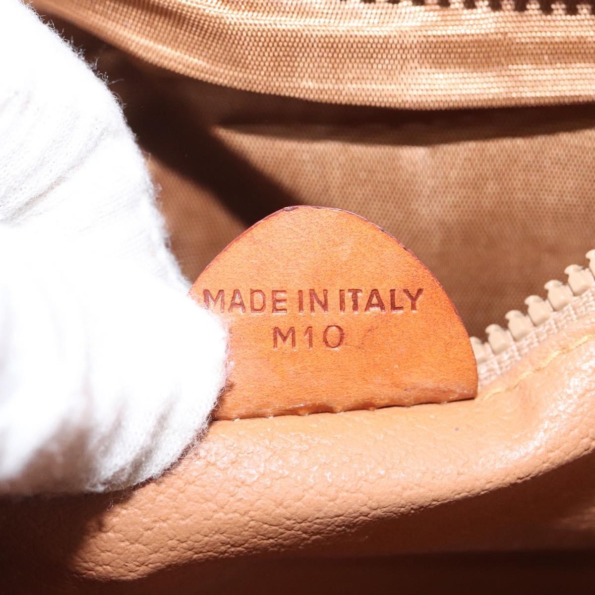 Celine Macadam Shoulder Bag PVC Leather, BROWN, CANVAS, Shoulder bag