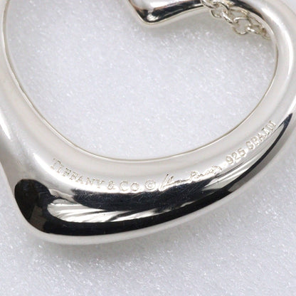 Tiffany & Co. Elsa Peretti Open Heart Pendant Necklace Sterling Silver, SILVER, SILVER, Necklace