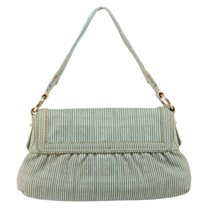 Fendi Chef Shoulder Bag Zucca Canvas, BLUE, CANVAS, Shoulder bag