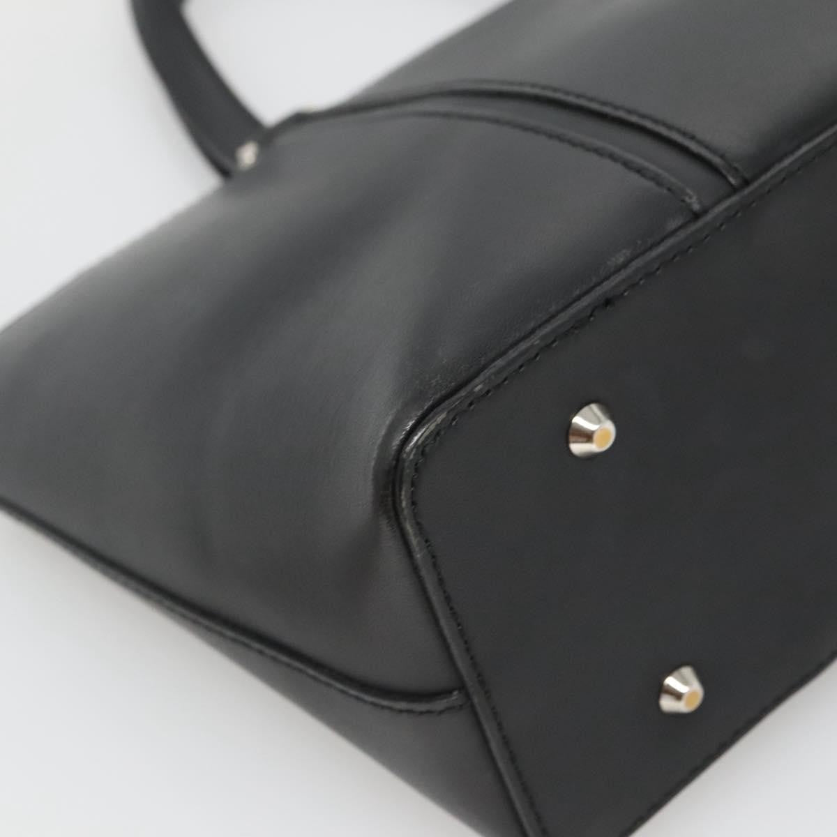 Burberry Vintage Handbag Leather, BLACK, LEATHER, Handbag