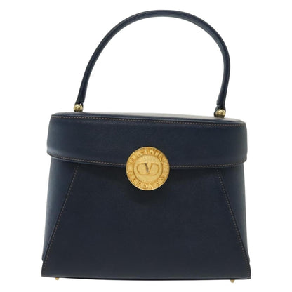 Valentino Garavani Vintage Handbag Leather, NAVY, LEATHER, Handbag