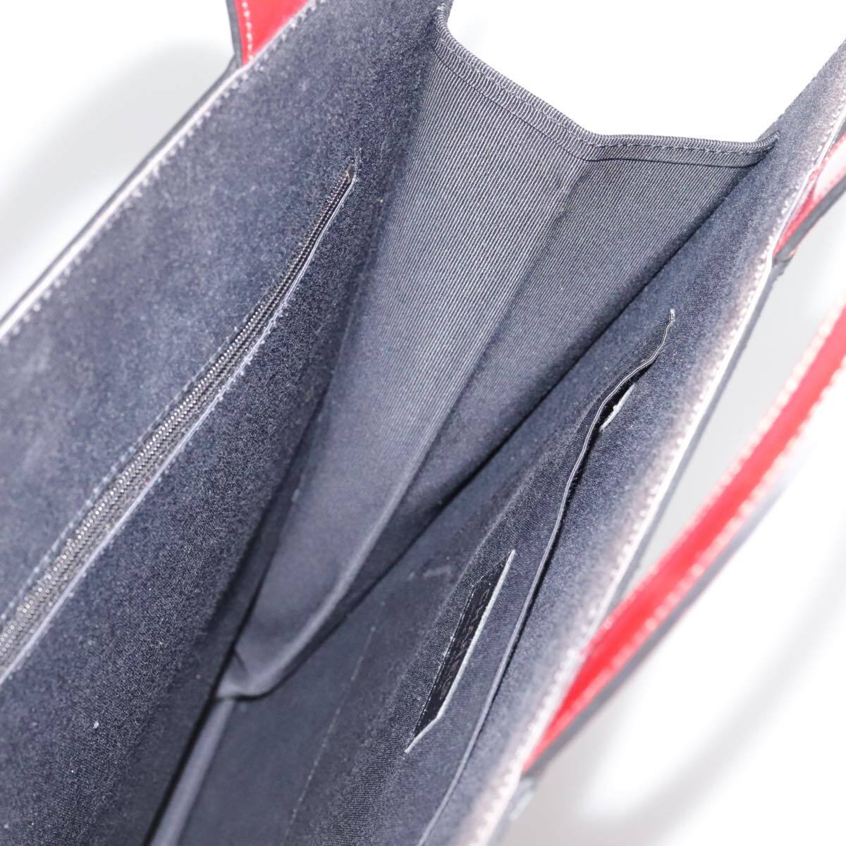 Chanel Vintage Portrait Tote Printed Leather and Quilted Patent, RED, LEATHER, Tote bag