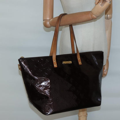 Louis Vuitton Bellevue Handbag Monogram Vernis, BURGUNDY, PATENT_LEATHER, Tote bag