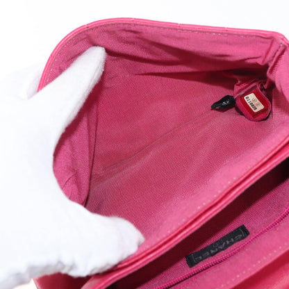 Chanel Chocolate Bar CC Clutch Quilted Leather, PINK, LEATHER, Clutche & pouche