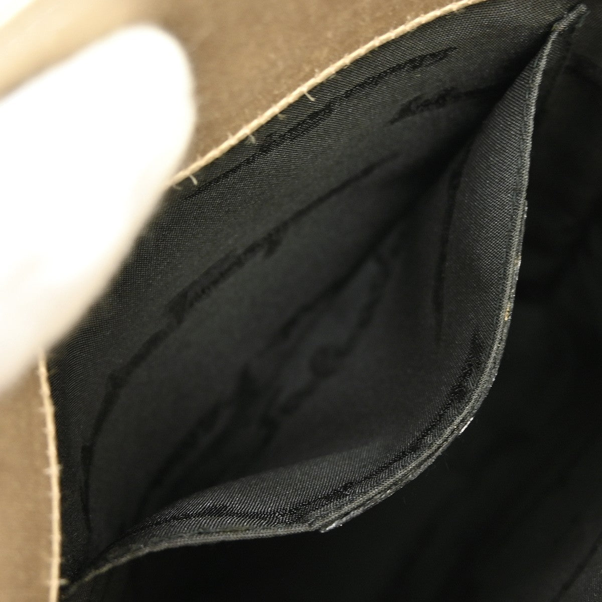 Salvatore Ferragamo Vintage Handbag Satin, BEIGE, SATIN, Handbag