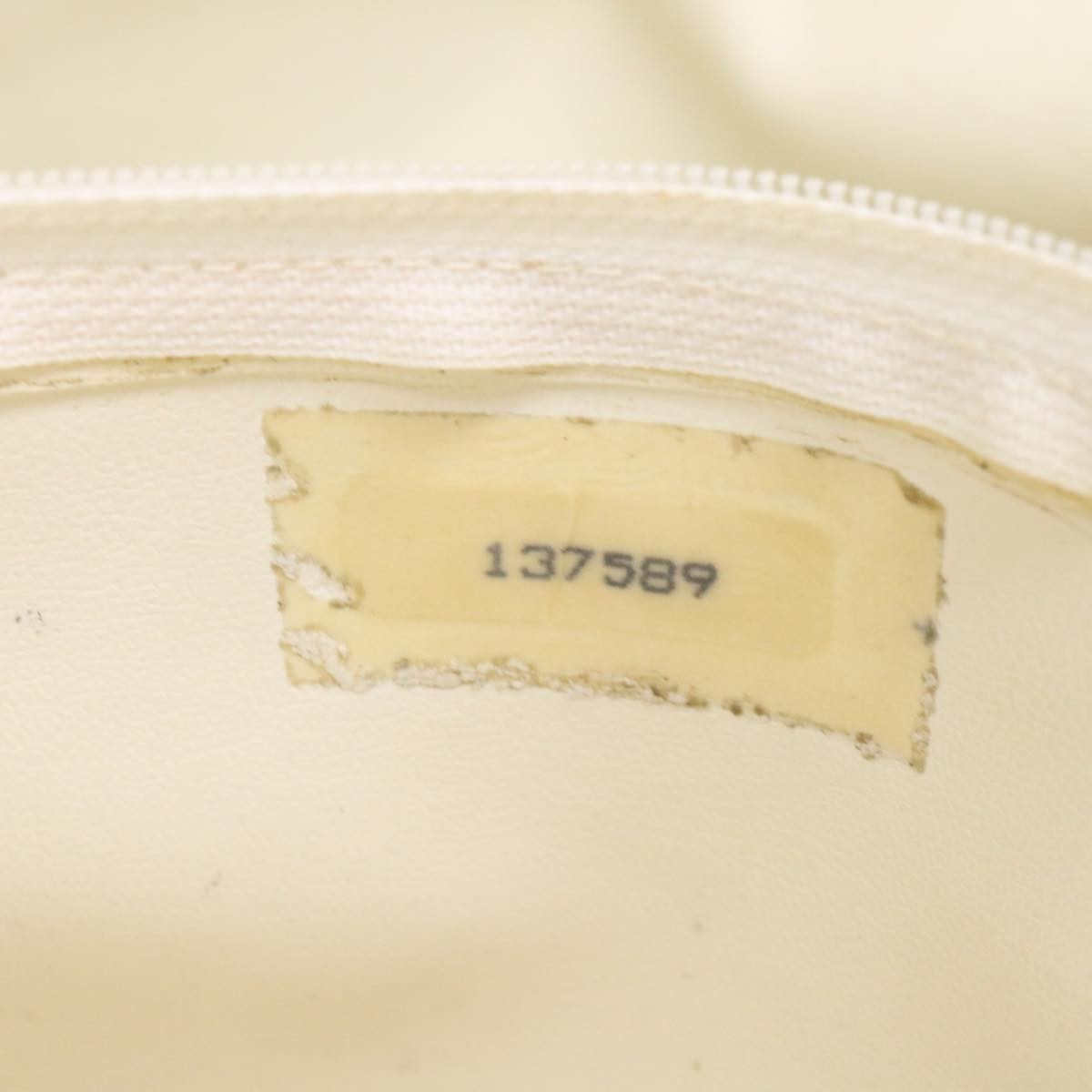 Chanel Vintage Shopping Tote Lambskin, WHITE, LEATHER, Shoulder bag