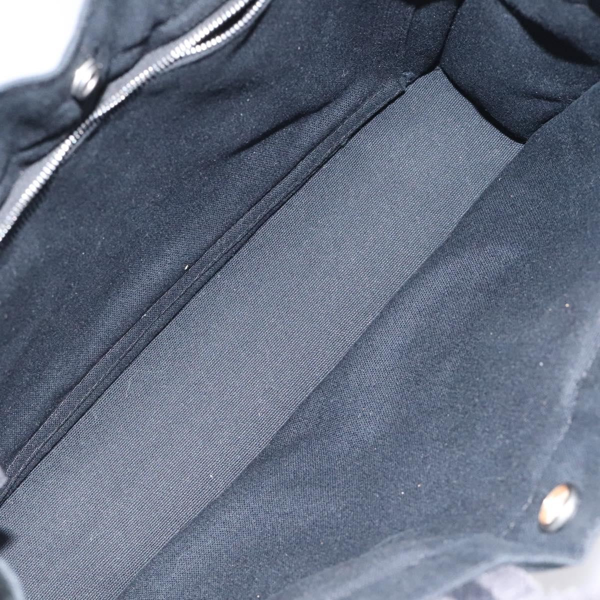 Hermes Fourre Tout Tote Canvas, BLACK, CANVAS, Tote bag