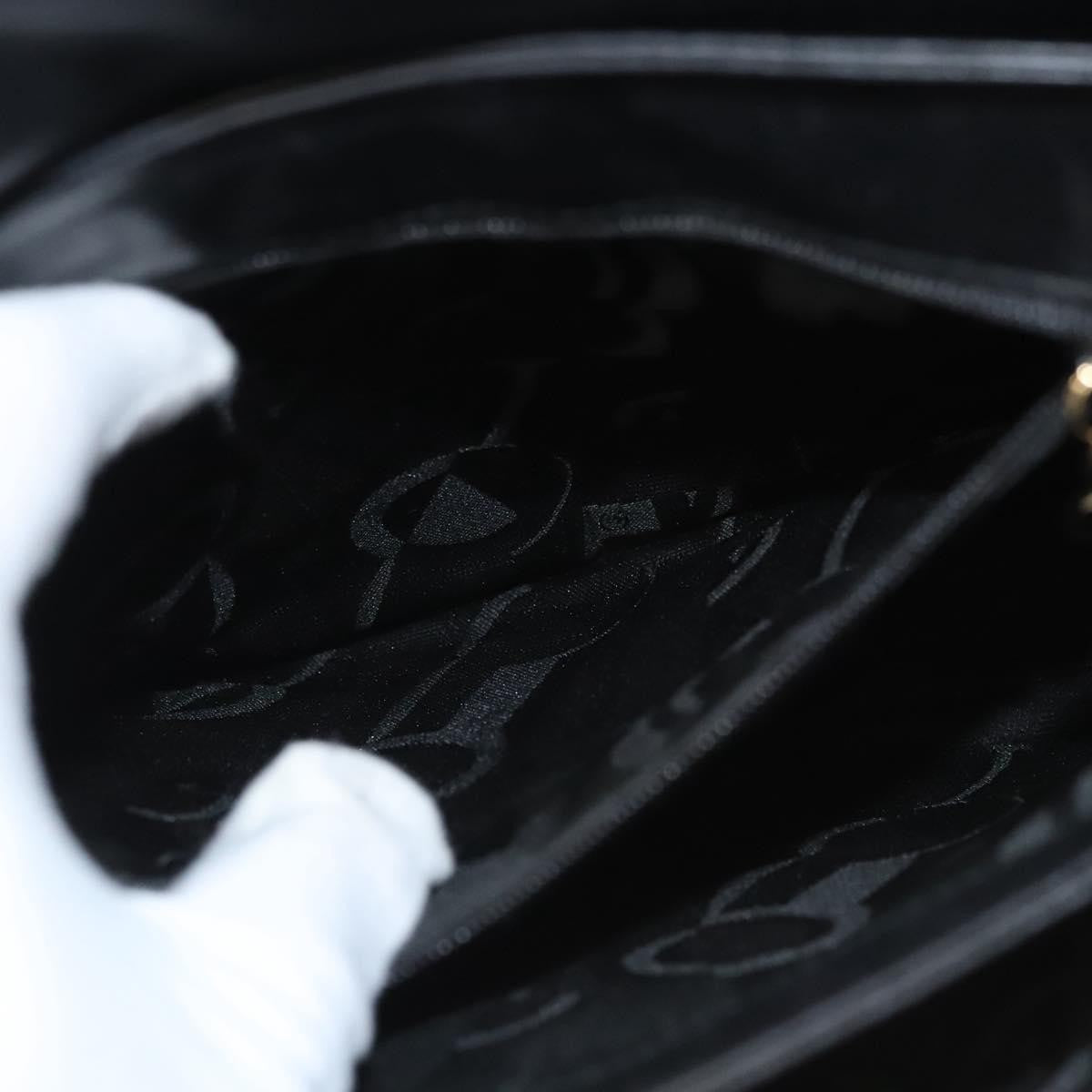 Salvatore Ferragamo Flap Handbag Leather, BLACK, LEATHER, Handbag