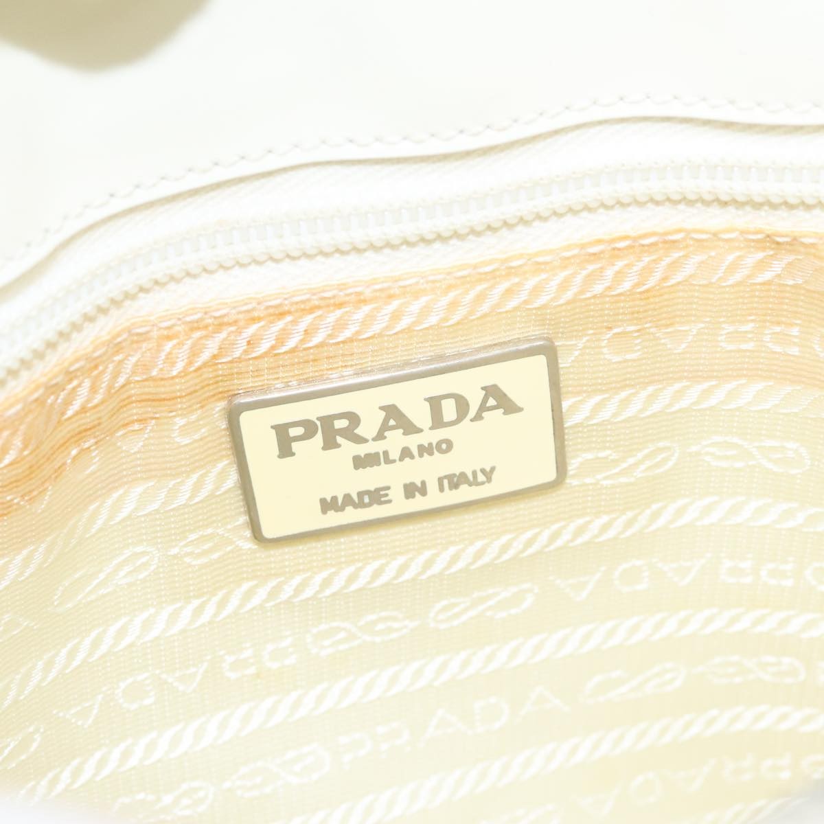 Prada Vintage Handbag Patent leather, WHITE, PATENT_LEATHER, Handbag