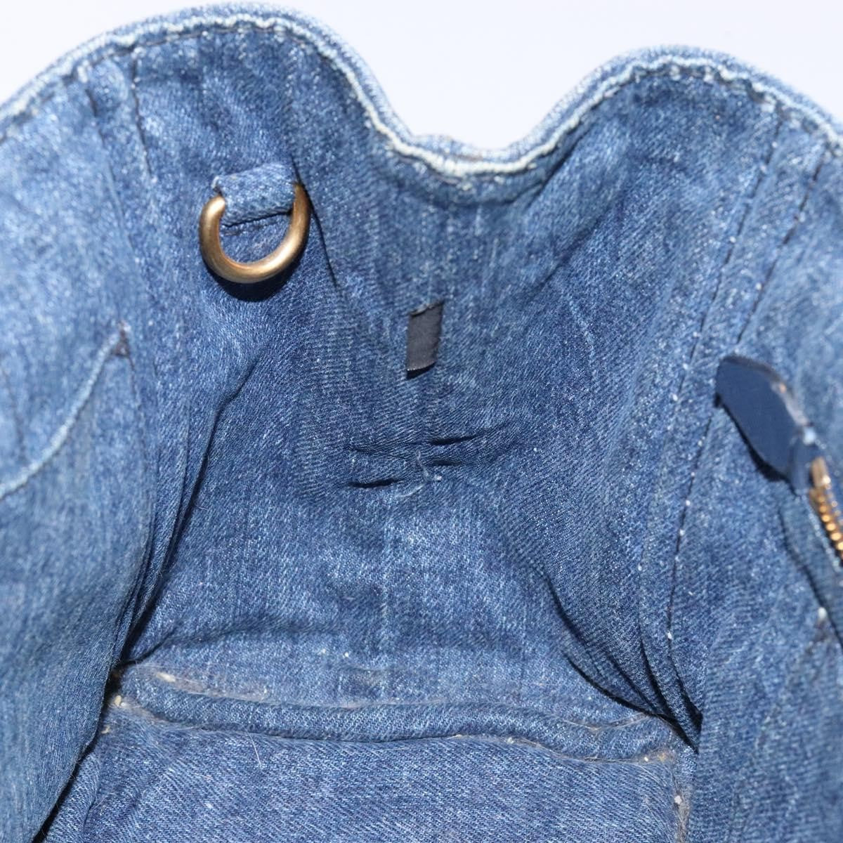 Prada Canapa Convertible Tote Denim, BLUE, DENIM_JEANS, Tote bag