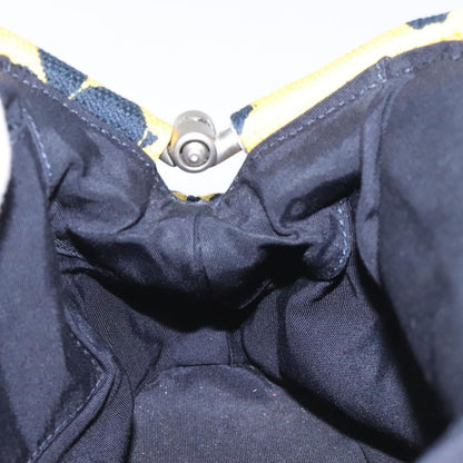 Chanel Vintage Frame Shoulder Bag Printed Canvas, YELLOW, COTTON, Shoulder bag