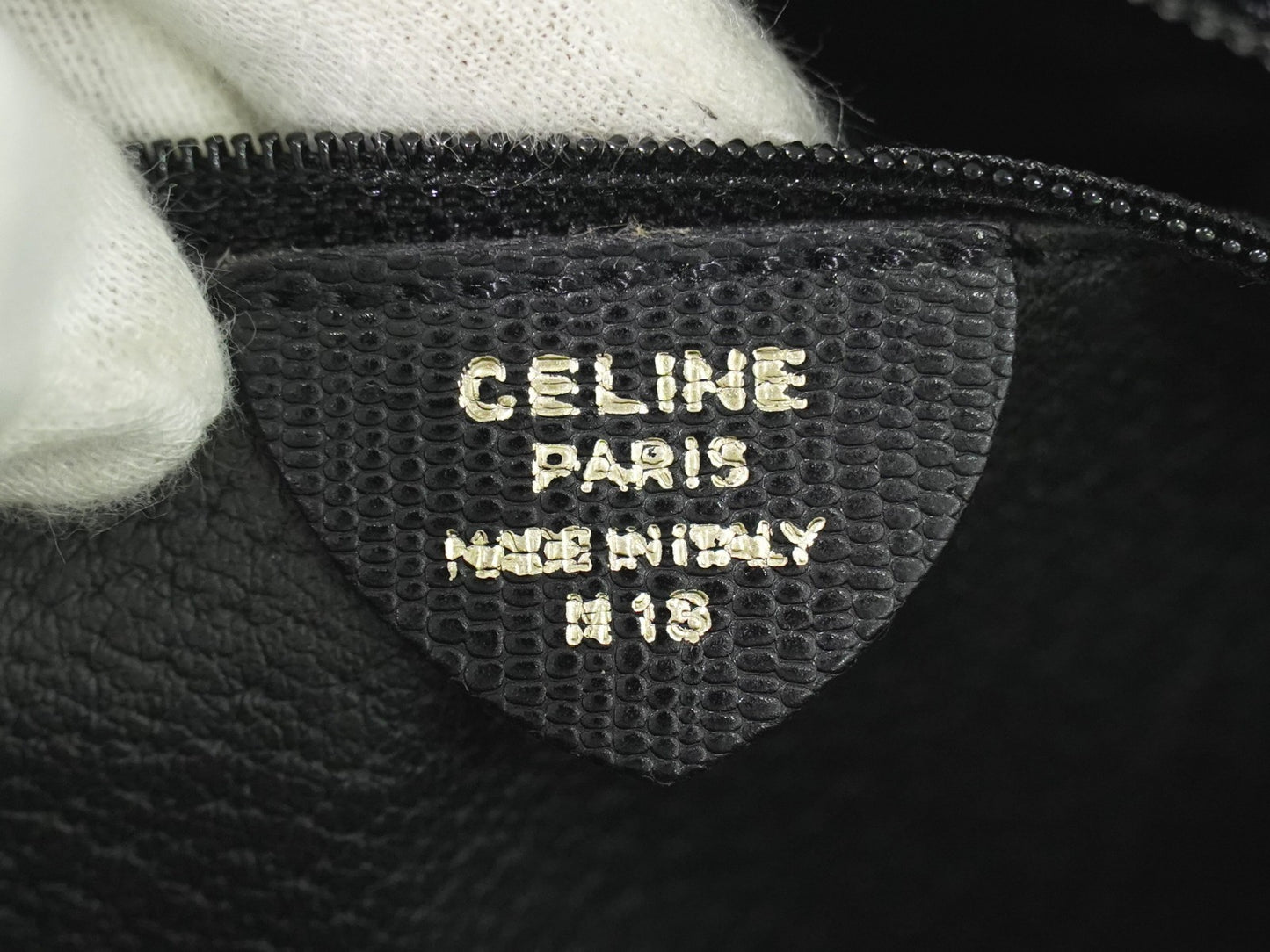 Celine Shoulder Bag Leather, BLACK, LEATHER, Shoulder bag