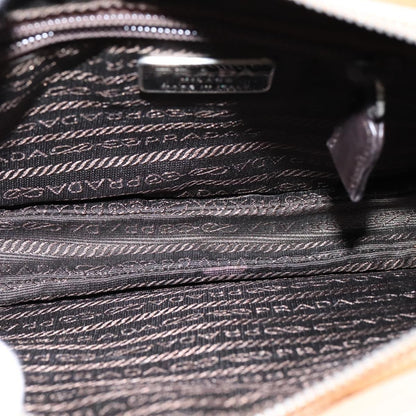 Prada Vintage Shoulder Bag Leather, BEIGE, LEATHER, Shoulder bag