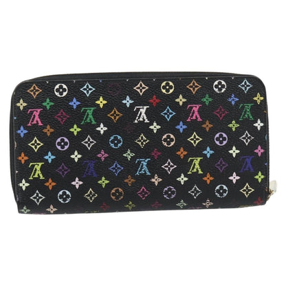Louis Vuitton Aerogram Zippy Wallet Leather, Black, Canvas, Wallet