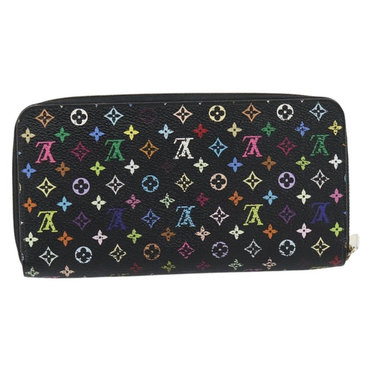 Louis Vuitton Aerogram Zippy Wallet Leather, Black, Canvas, Wallet