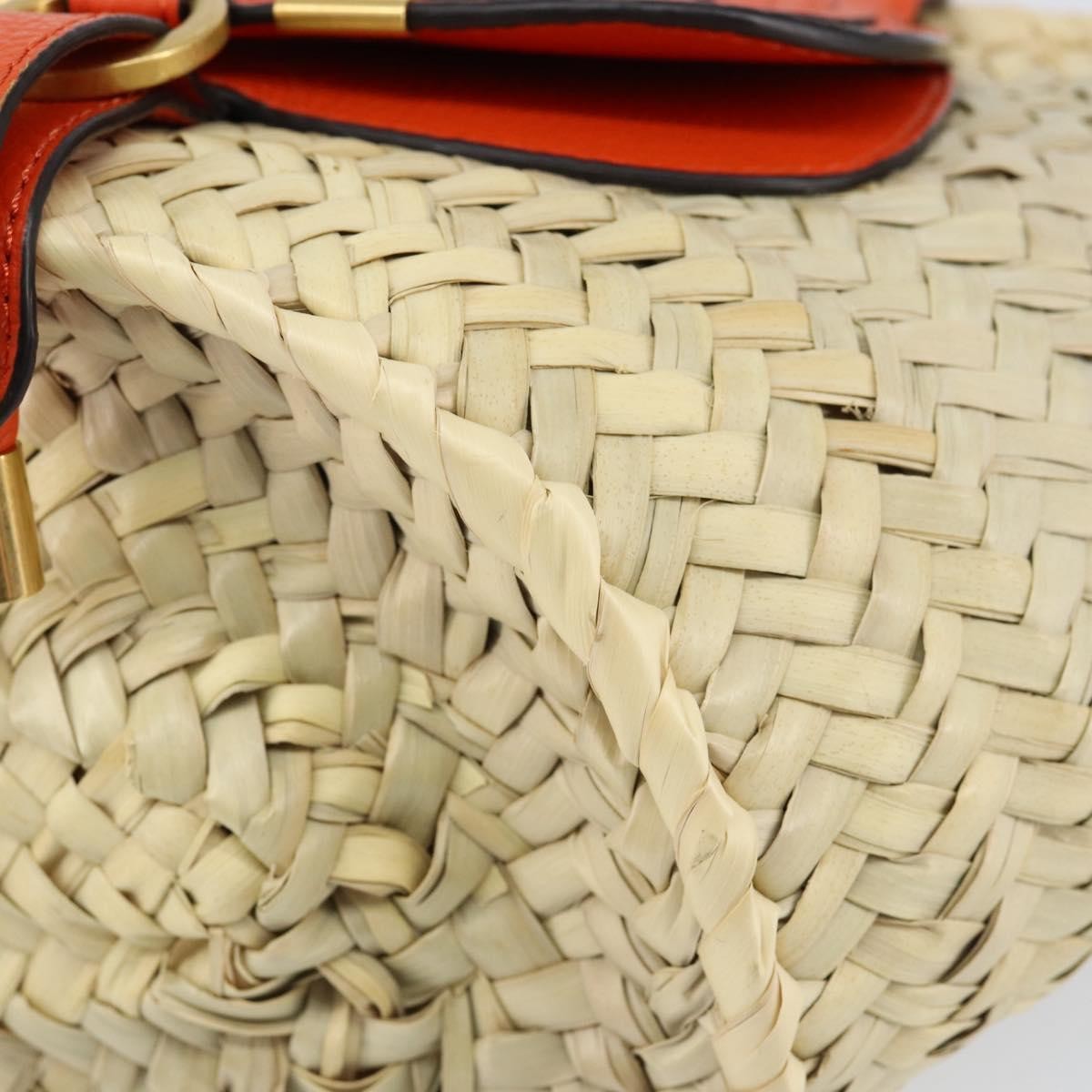 Chloe Marcie Basket Bag Raffia and Leather, BEIGE, WICKER, Handbag