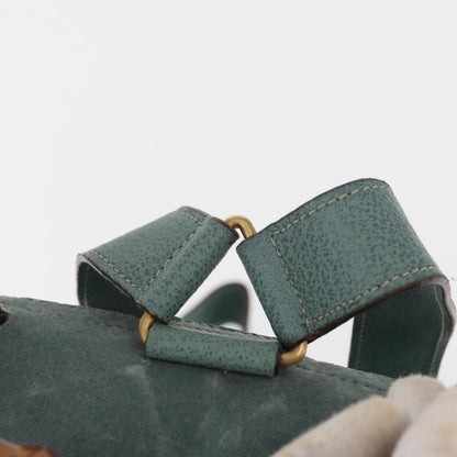 Gucci Vintage Bamboo Backpack Suede, TURQUOISE, SUEDE, Backpack
