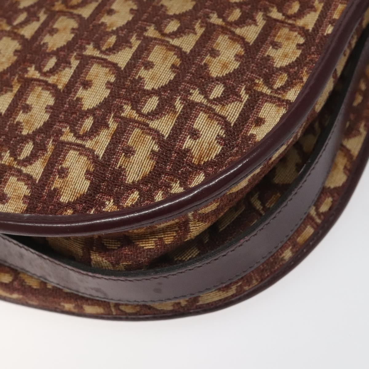 Christian Dior Vintage Trotter Shoulder Bag Canvas, RED, CANVAS, Shoulder bag