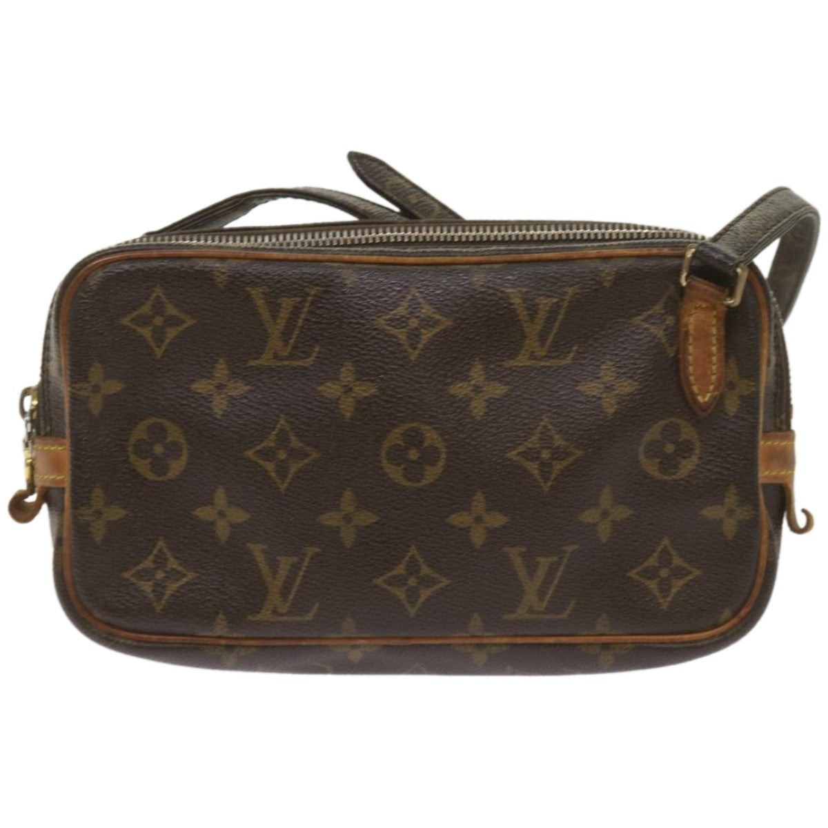 Louis Vuitton Pochette Marly Bandouliere Bag Monogram Canvas, BROWN, CANVAS, Crossbody bag