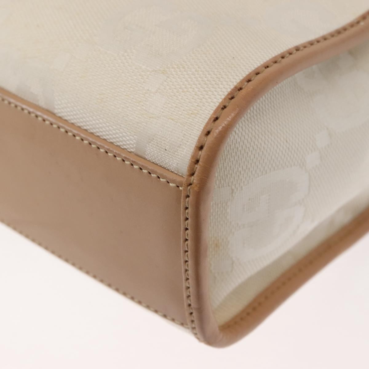 Gucci Vintage Jackie Handbag Canvas, BEIGE, CANVAS, Handbag