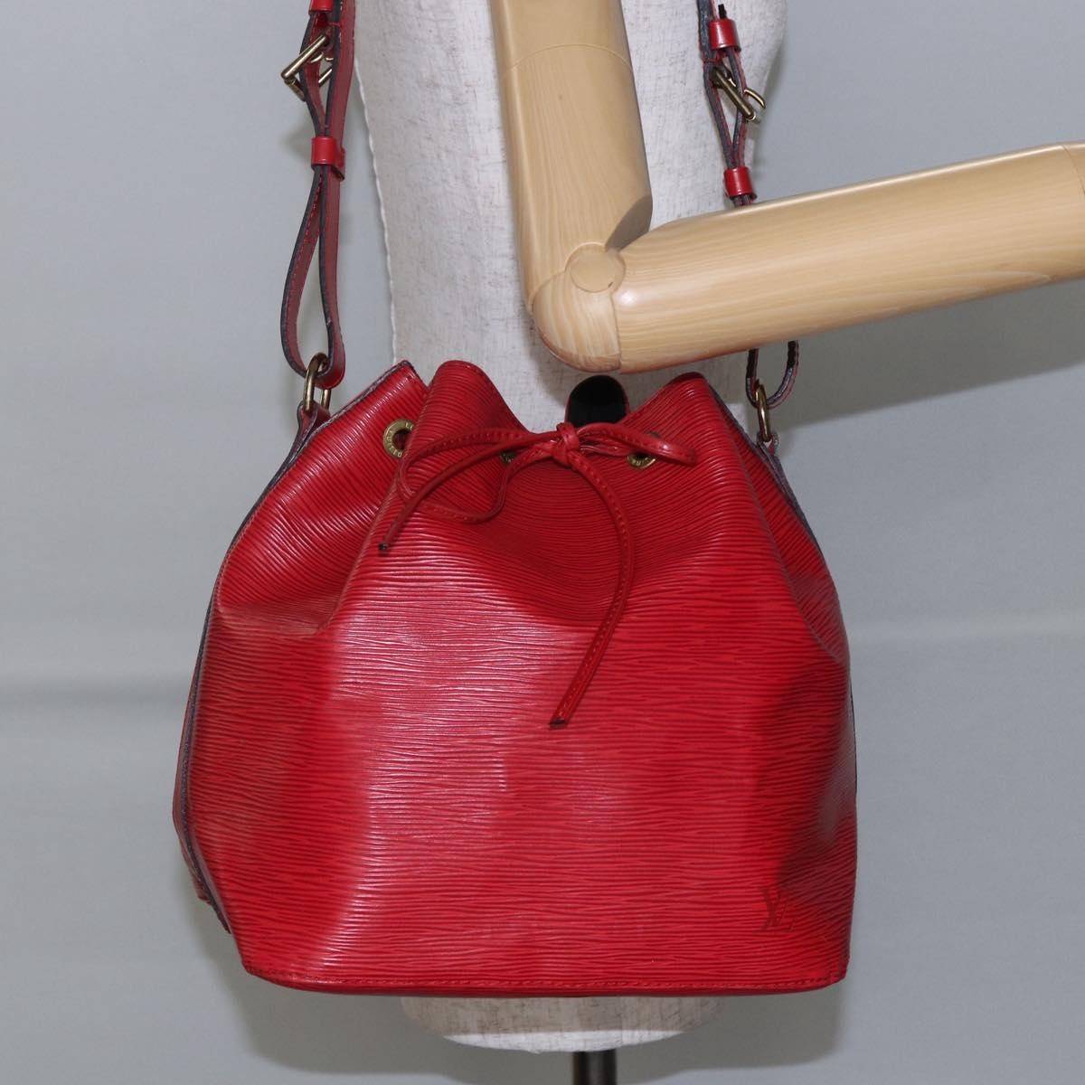 Louis Vuitton Petit Noe Handbag Epi Leather, RED, LEATHER, Handbag