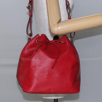 Louis Vuitton Petit Noe Handbag Epi Leather, RED, LEATHER, Handbag