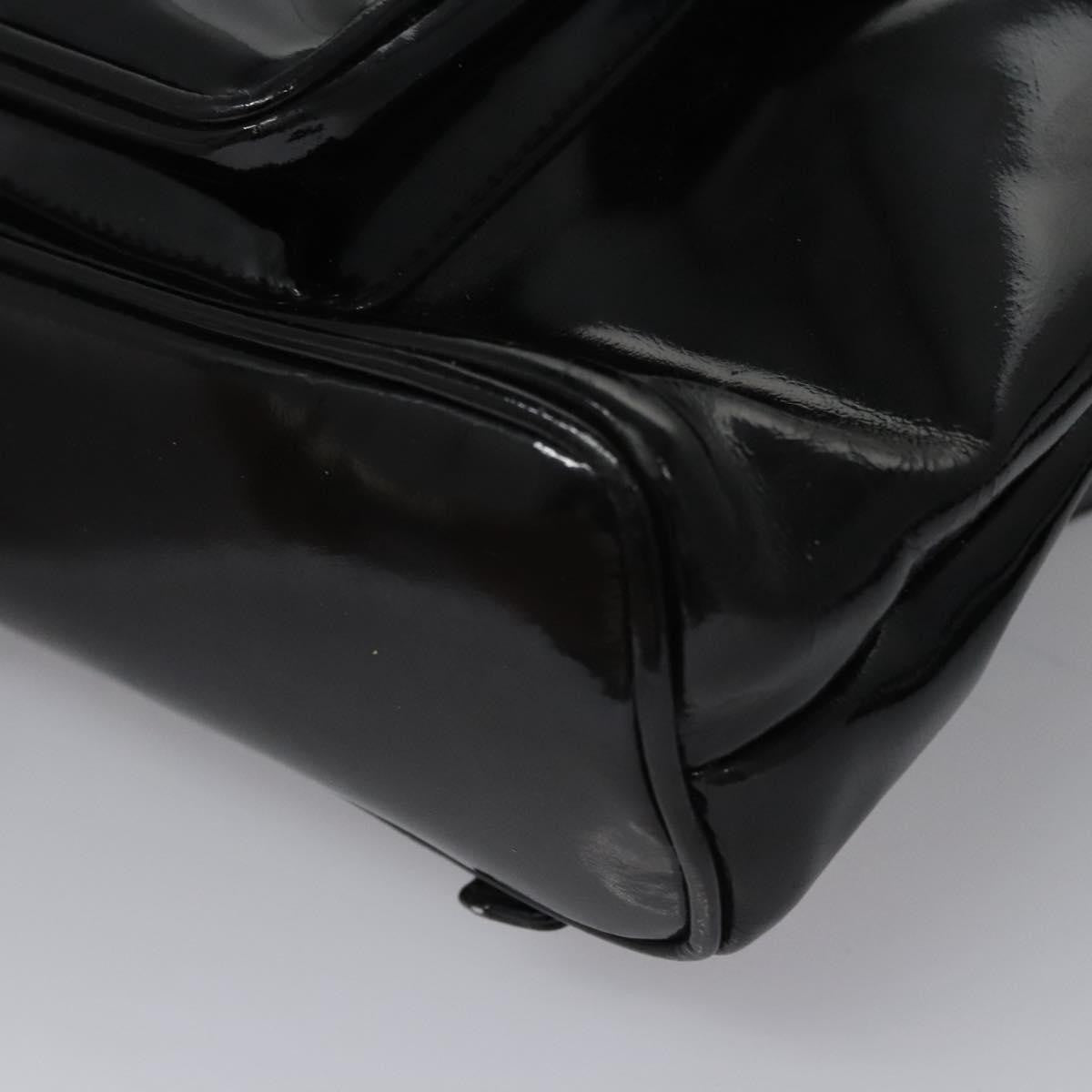 Gucci Vintage Bamboo Backpack Patent, BLACK, PATENT_LEATHER, Backpack