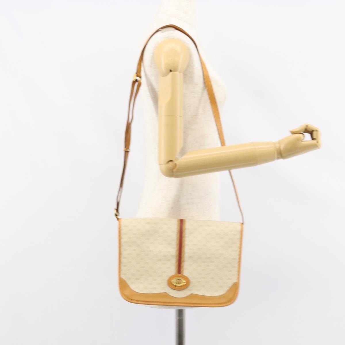 Gucci Vintage Web Sherry Line Handbag Micro GG Canvas, BEIGE, CANVAS, Shoulder bag