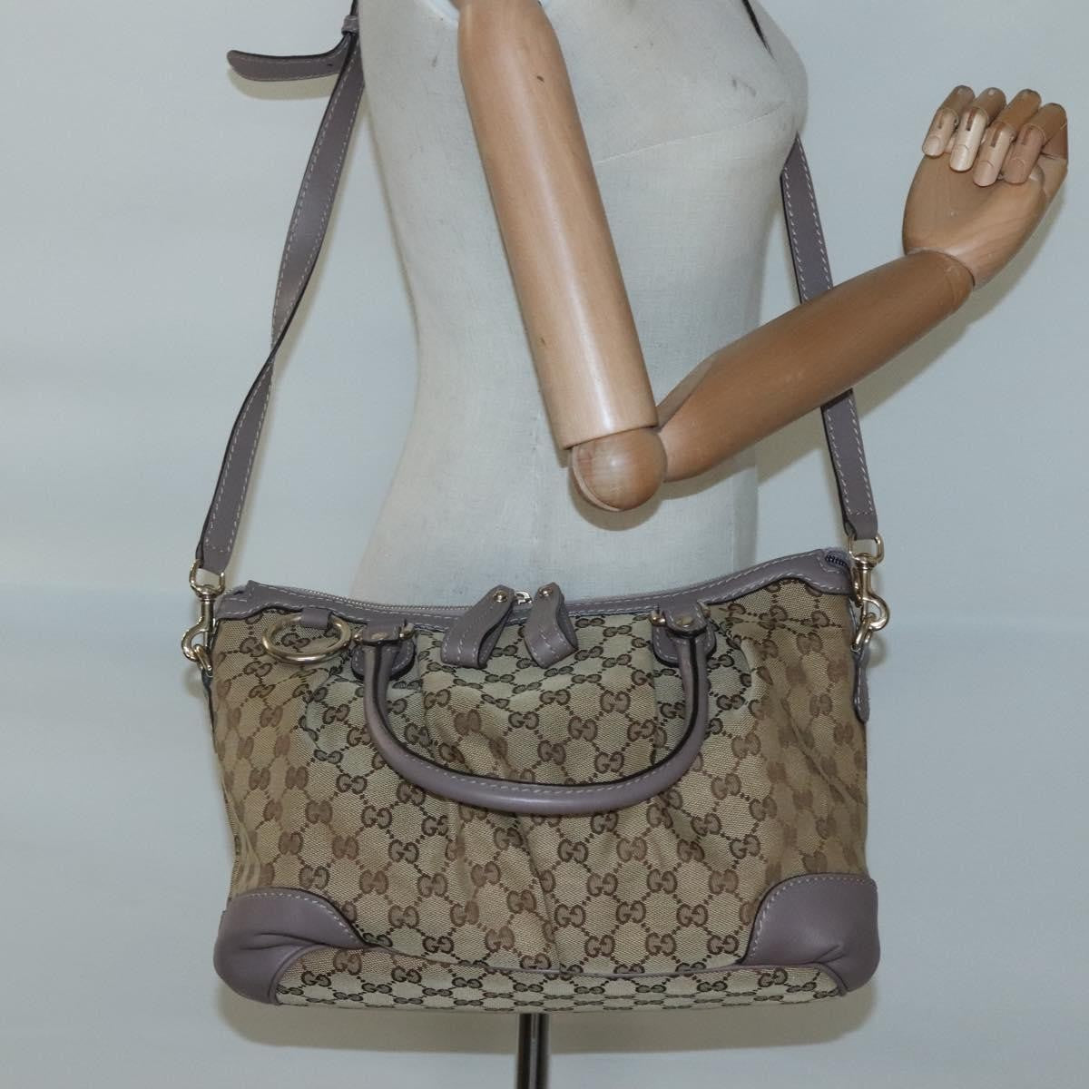 Gucci Sukey Top Handle Satchel GG Canvas with Leather, BEIGE, CANVAS, Tote bag