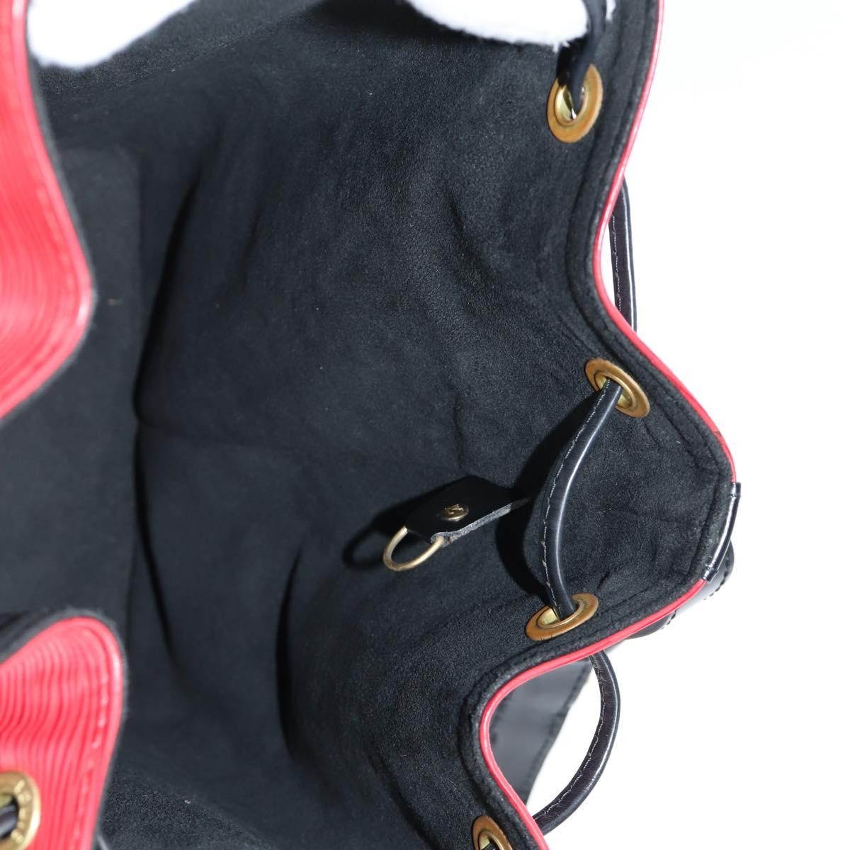 Louis Vuitton Bicolor Petit Noe Handbag Epi Leather, BLACK, LEATHER, Handbag