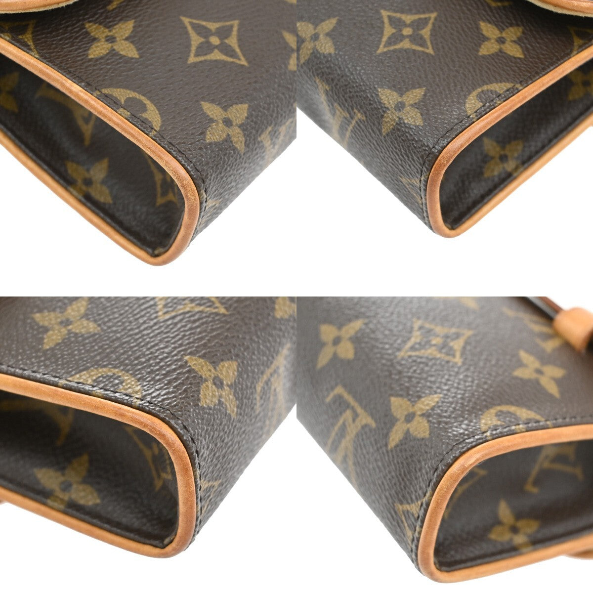 Louis Vuitton Florentine Waist Bag Monogram Canvas, BROWN, CANVAS, Clutche & pouche