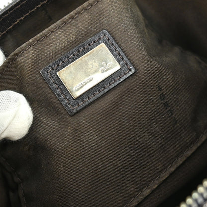 Fendi Belted Pochette Zucca Canvas, BLUE, CANVAS, Clutche & pouche