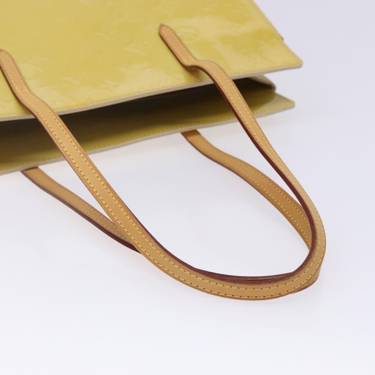 Louis Vuitton Catalina Handbag Monogram Vernis, YELLOW, PATENT_LEATHER, Tote bag