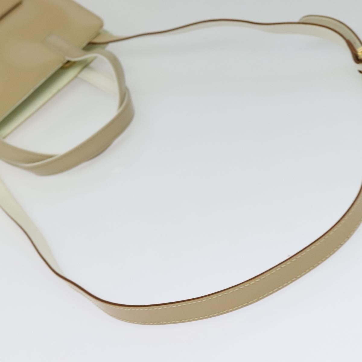 Salvatore Ferragamo Gancini handbag Patent leather, BEIGE, PATENT_LEATHER, Handbag