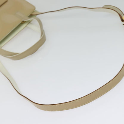 Salvatore Ferragamo Gancini handbag Patent leather, BEIGE, PATENT_LEATHER, Handbag