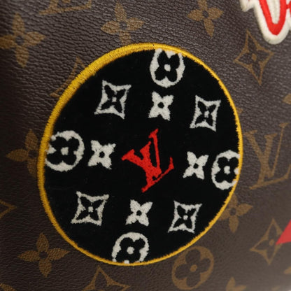 Louis Vuitton Toiletry Pouch Limited Edition Patches Monogram Canvas, BROWN, CANVAS, Clutche & pouche