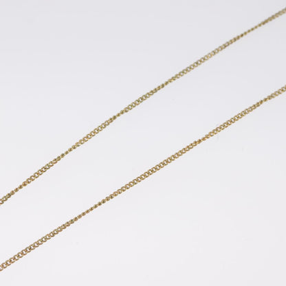 Christian Dior Vintage Logo Round Pendant Necklace Metal and Crystals, GOLD, METAL, Necklace