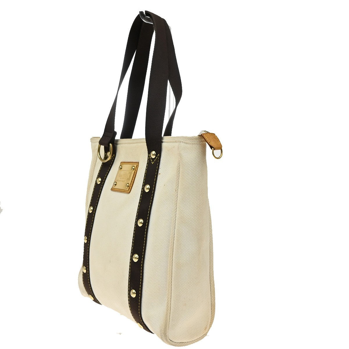 Louis Vuitton Antigua Tote Canvas, WHITE, CANVAS, Tote bag