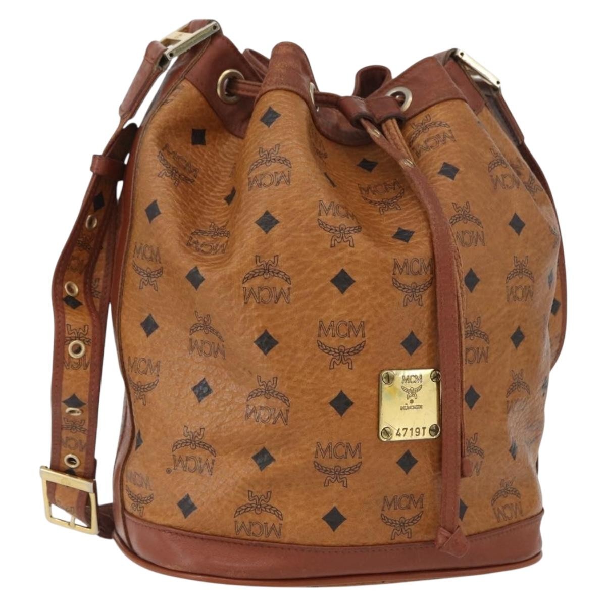 MCM Visetos Shoulder bag Canvas, BROWN, CANVAS, Shoulder bag