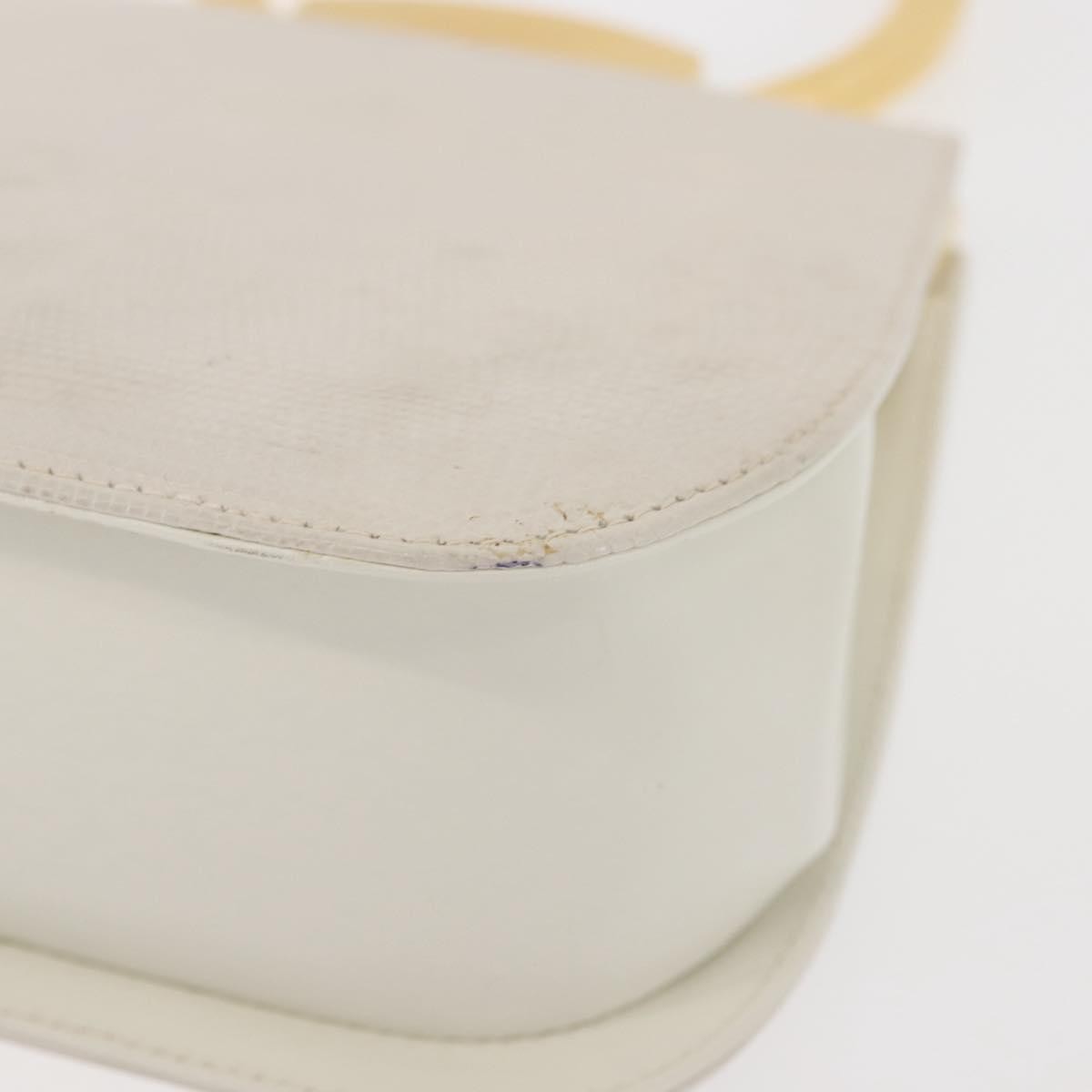 Salvatore Ferragamo Gancini mini handbag Leather, WHITE, LEATHER, Handbag