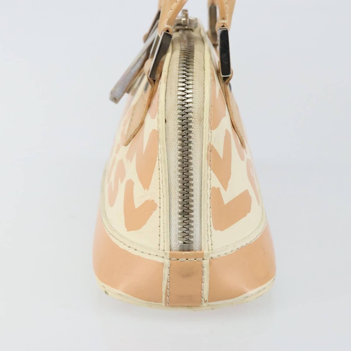 Louis Vuitton Alma Handbag Limited Edition Graffiti Leather, WHITE, CANVAS, Handbag