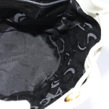 Salvatore Ferragamo Gancini Flap Drawstring Backpack Leather, WHITE, LEATHER, Backpack