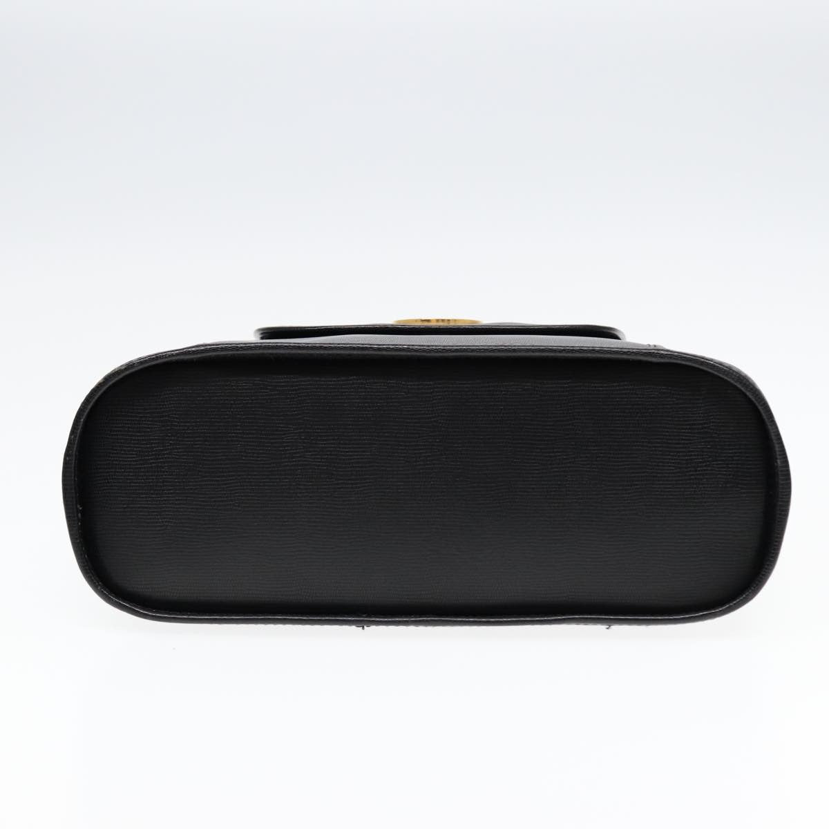 Celine Circle Logo Handbag Leather, BLACK, LEATHER, Handbag