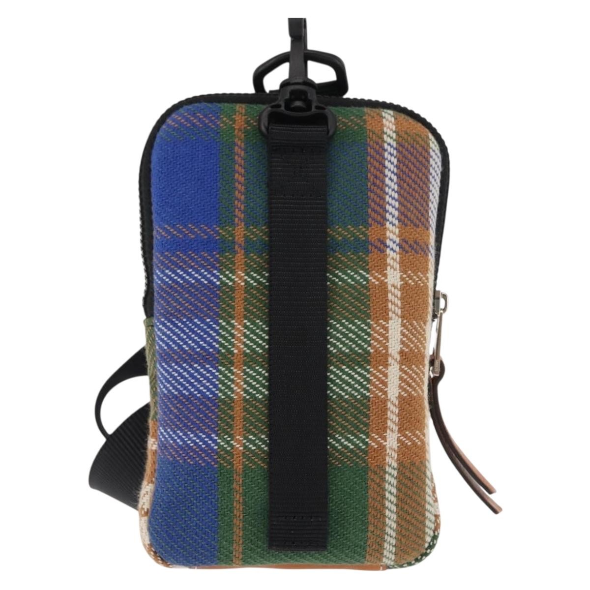 Loewe Eye/Loewe/Nature Zip Neck Pouch Canvas with Applique, MULTICOLOUR, CANVAS, Clutche & pouche