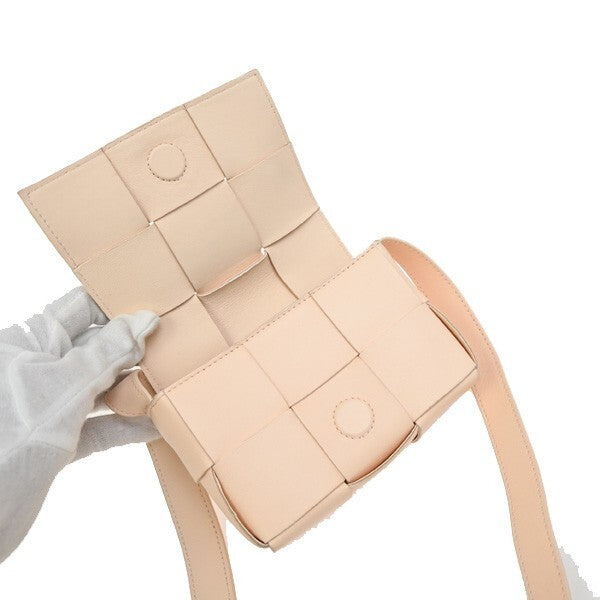 Bottega Veneta Cassette Crossbody Bag Padded Maxi Intrecciato Leather, PINK, LEATHER, Crossbody bag