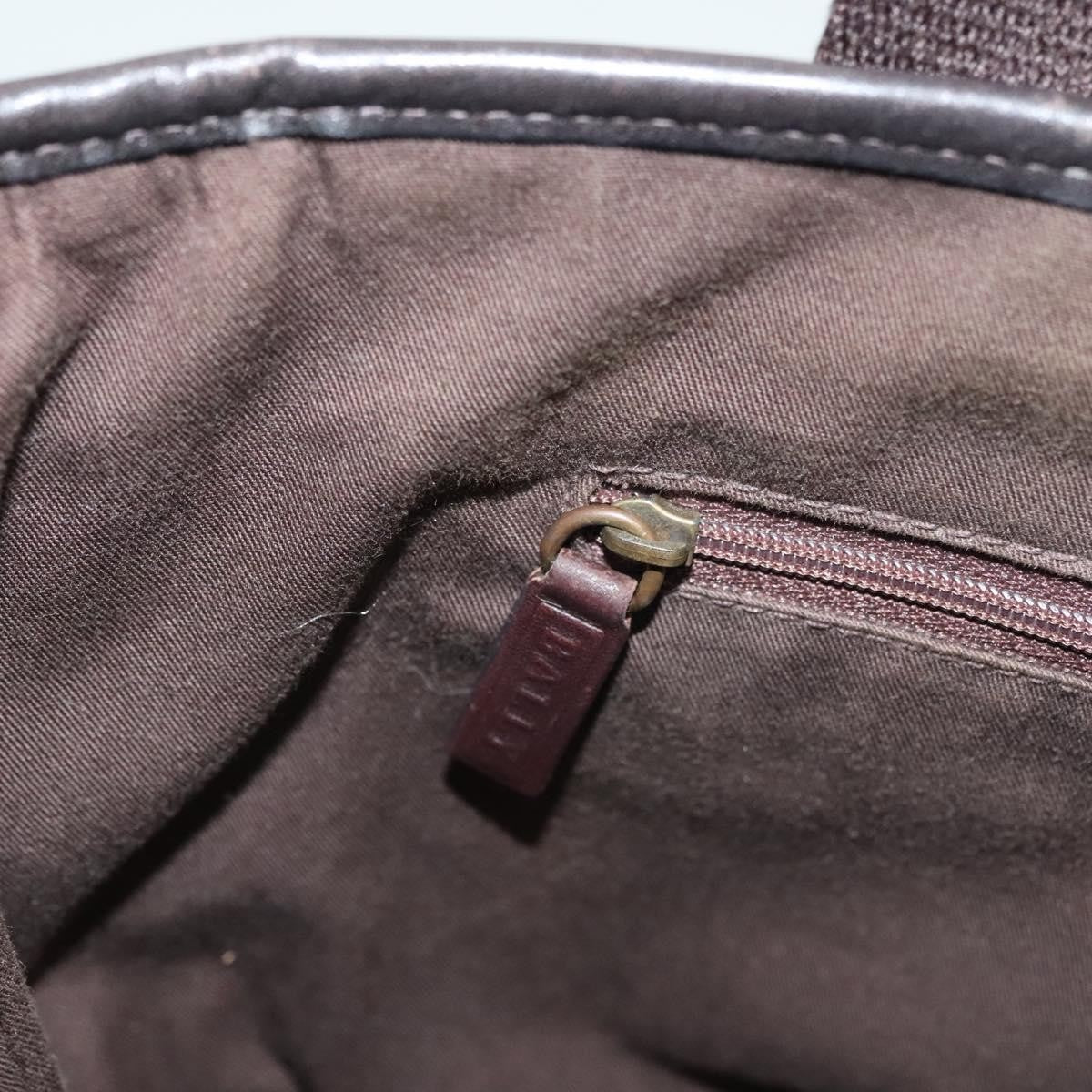 Bally Vintage Tote Bag Canvas, BROWN, CANVAS, Tote bag